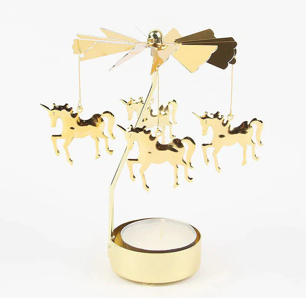 diptyque Candle 70g set of two candles with Golden Carousel Candle Holder - Image 1 of 2